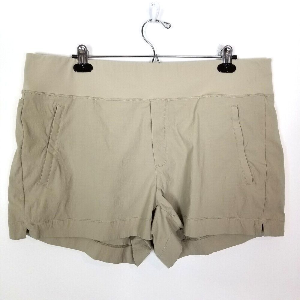 Athleta Women Trekkie North Hiking shorts Sz 18 Beige Pull On Hiking Athletic